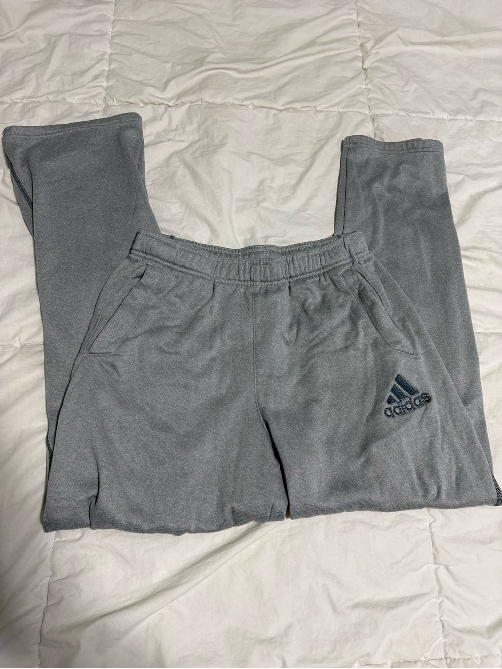 adidas men’s Gray Jogger Sweatpants with Logo